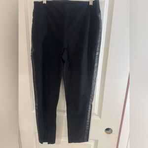 Black Leggings with Side Stripes